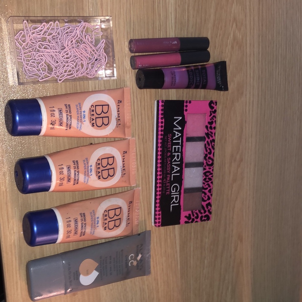 makeup and paper clips.